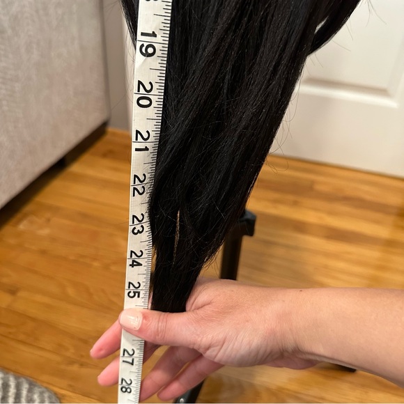 24” Synthetic Layered Off Black Straight Hair 13x6 HD Lace Front Wig #LN7 - Picture 14 of 15